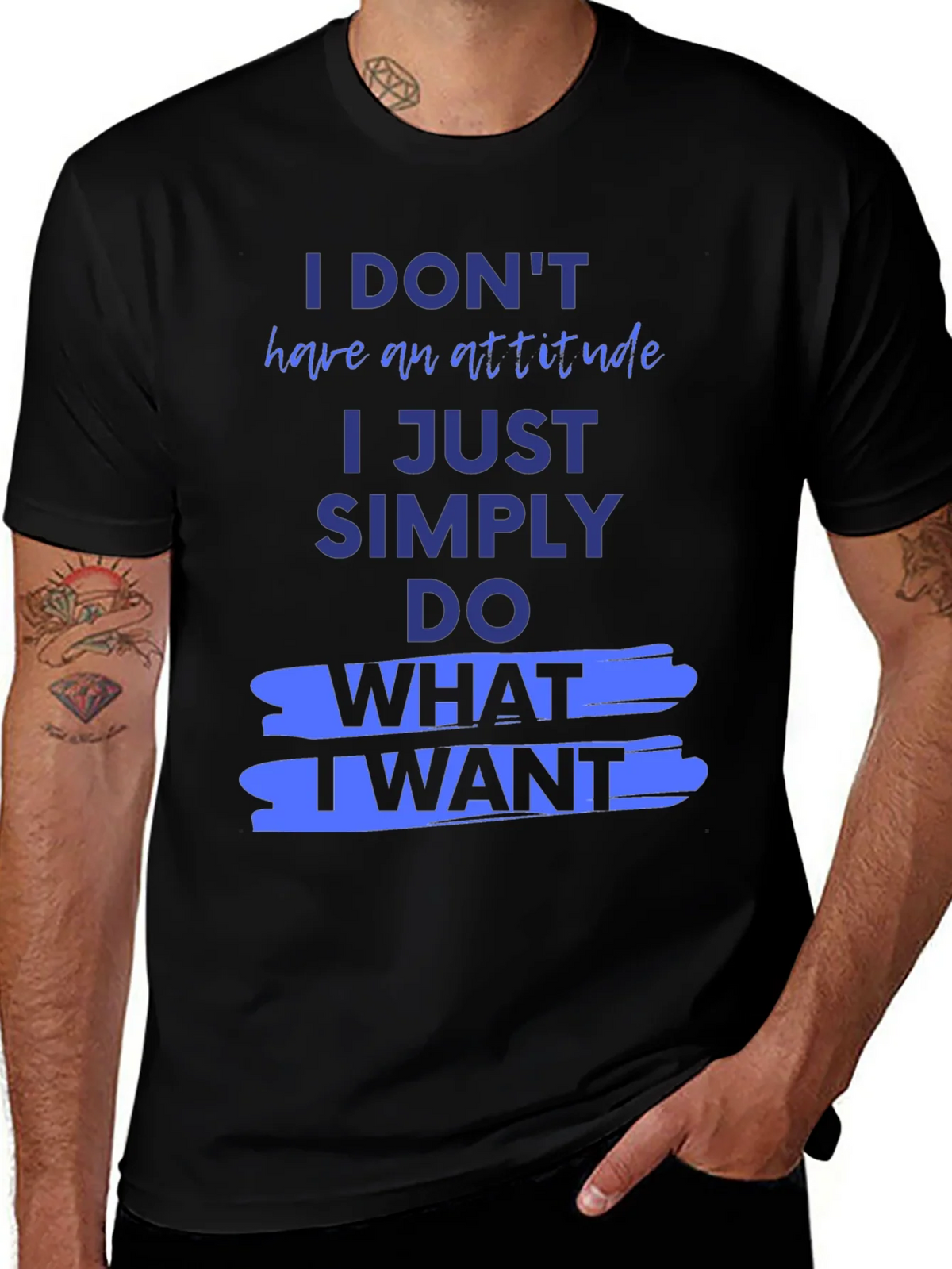 Attitude Slogan T-Shirt - Bold Statement Tee product image 1