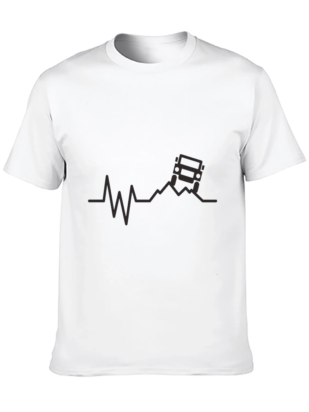 Off-Road Heartbeat T-Shirt - Black Graphic Tee product image 7
