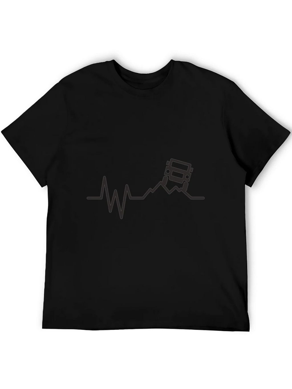 Off-Road Heartbeat T-Shirt - Black Graphic Tee product image 3