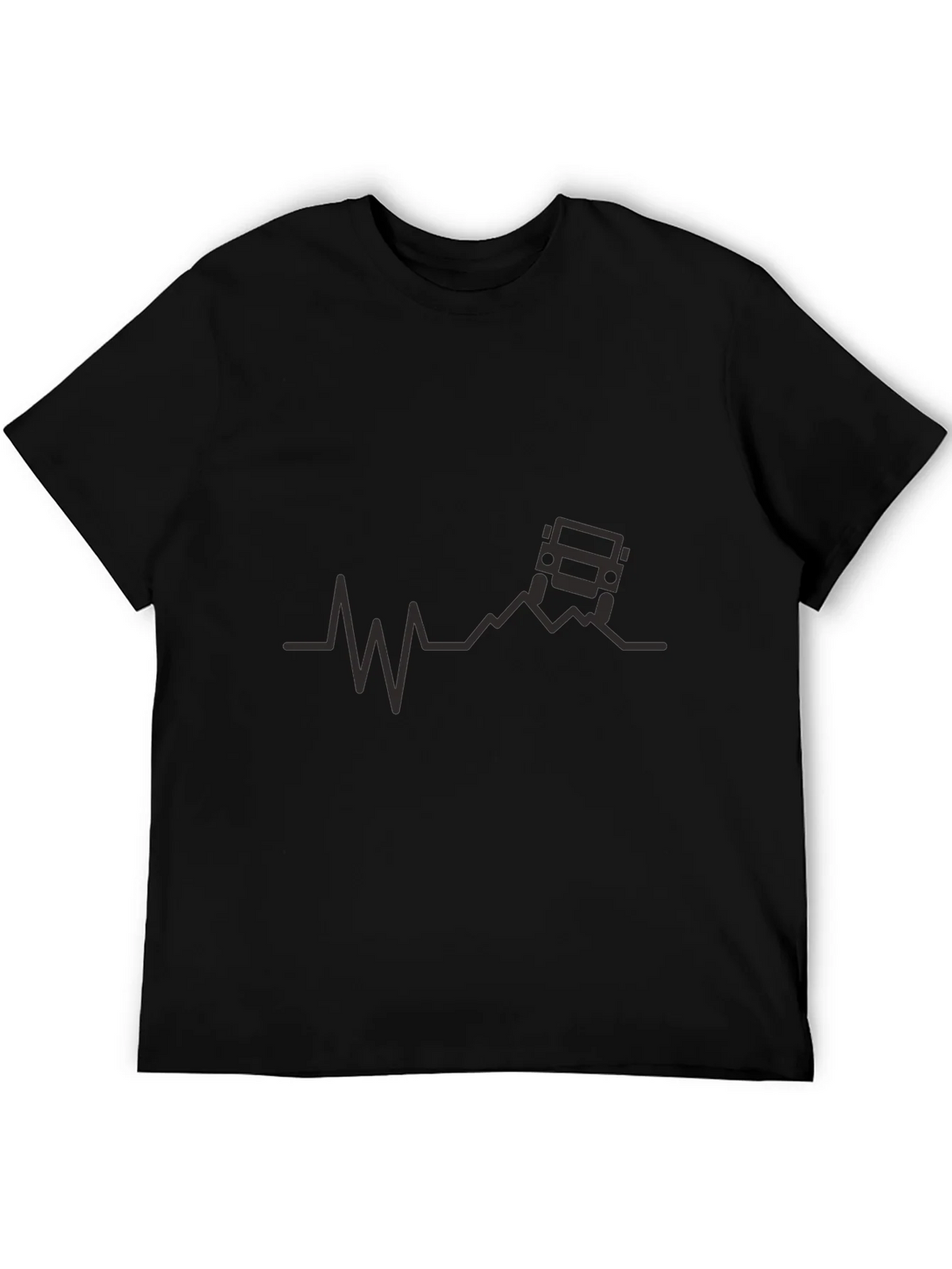 Off-Road Heartbeat T-Shirt - Black Graphic Tee product image 3