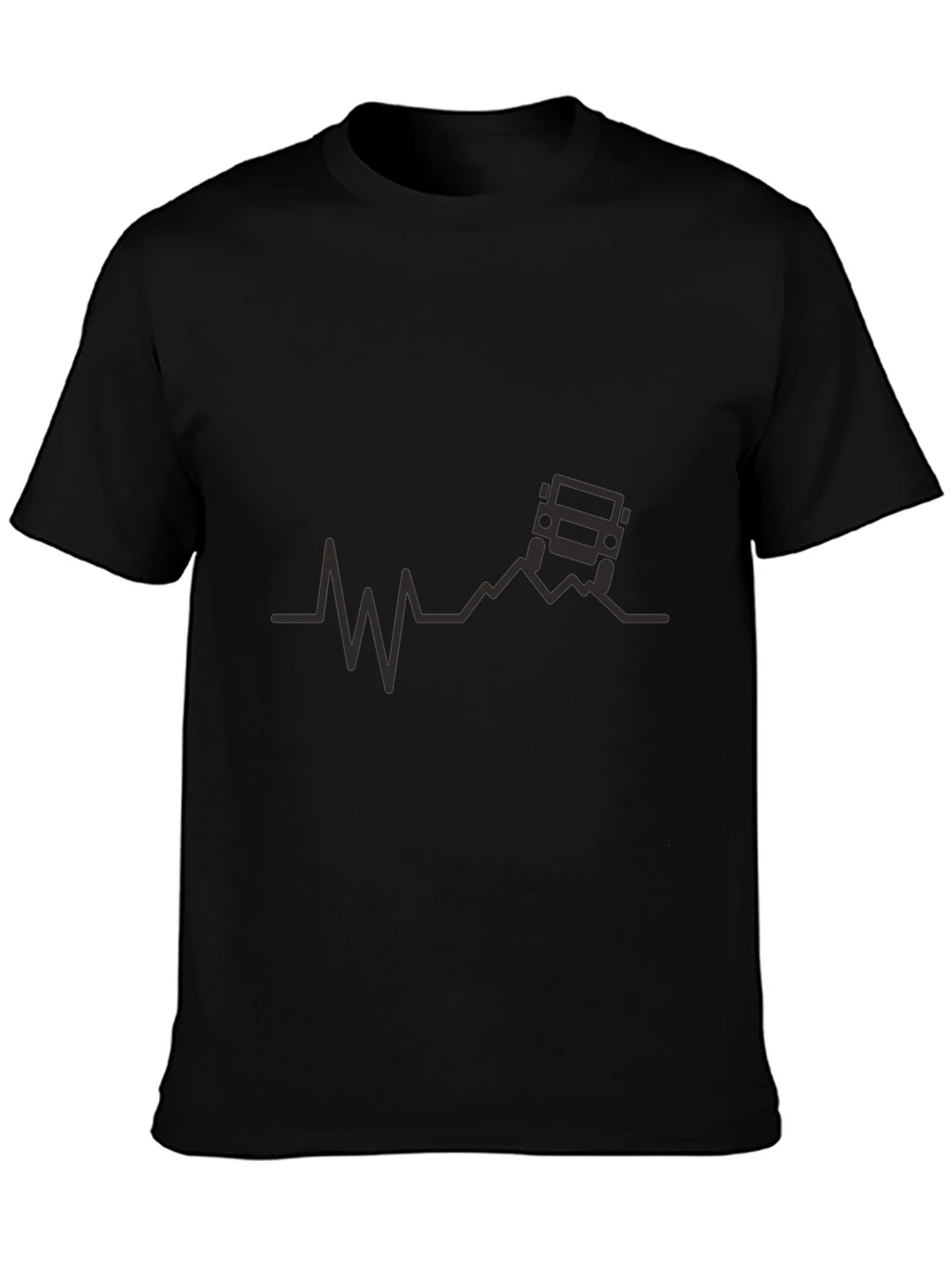 Off-Road Heartbeat T-Shirt - Black Graphic Tee product image 1