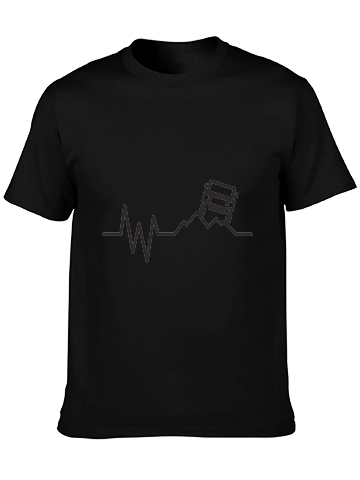 Off-Road Heartbeat T-Shirt - Black Graphic Tee product image 1