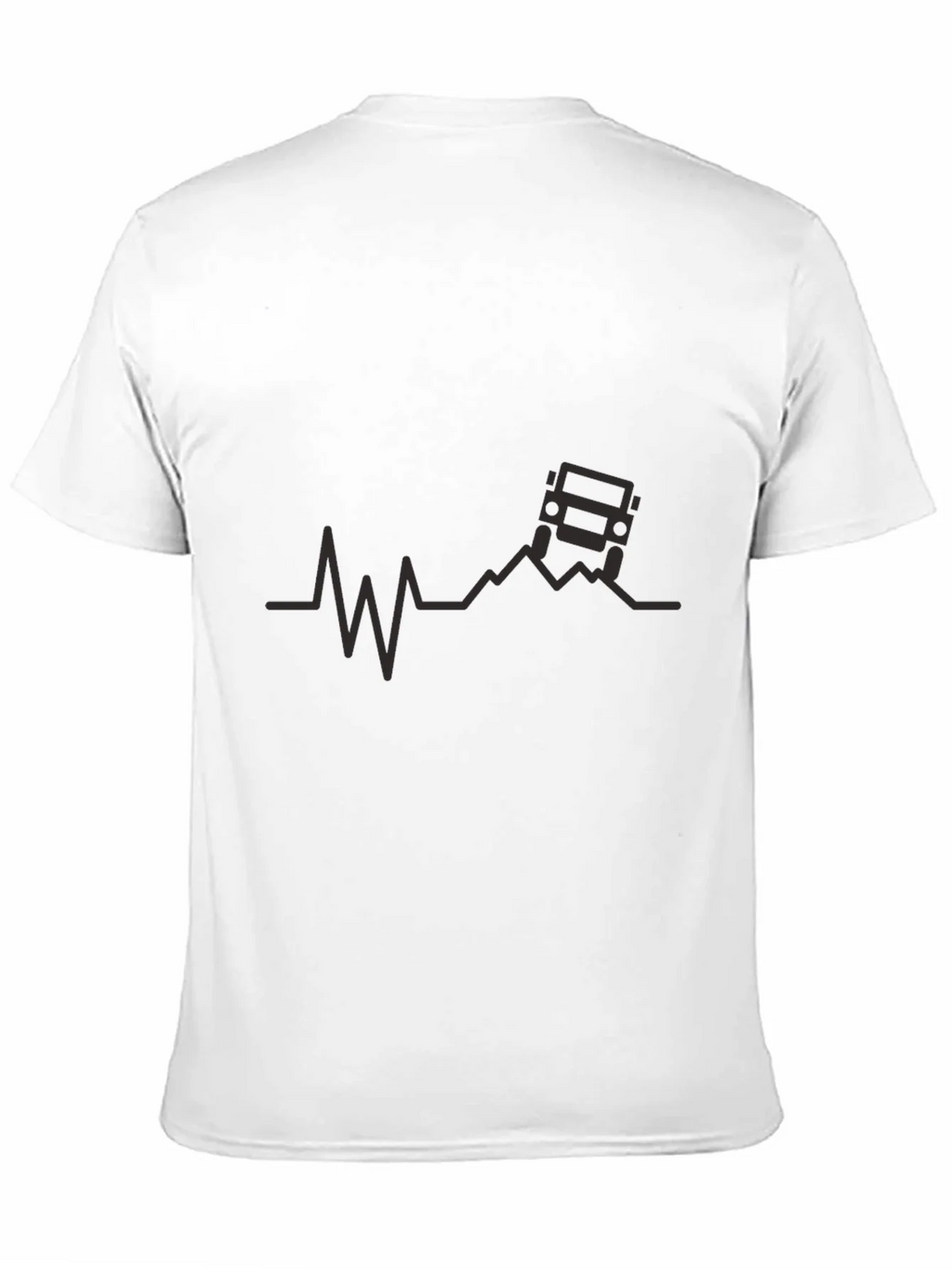 Off-Road Heartbeat T-Shirt - Black Graphic Tee product image 8