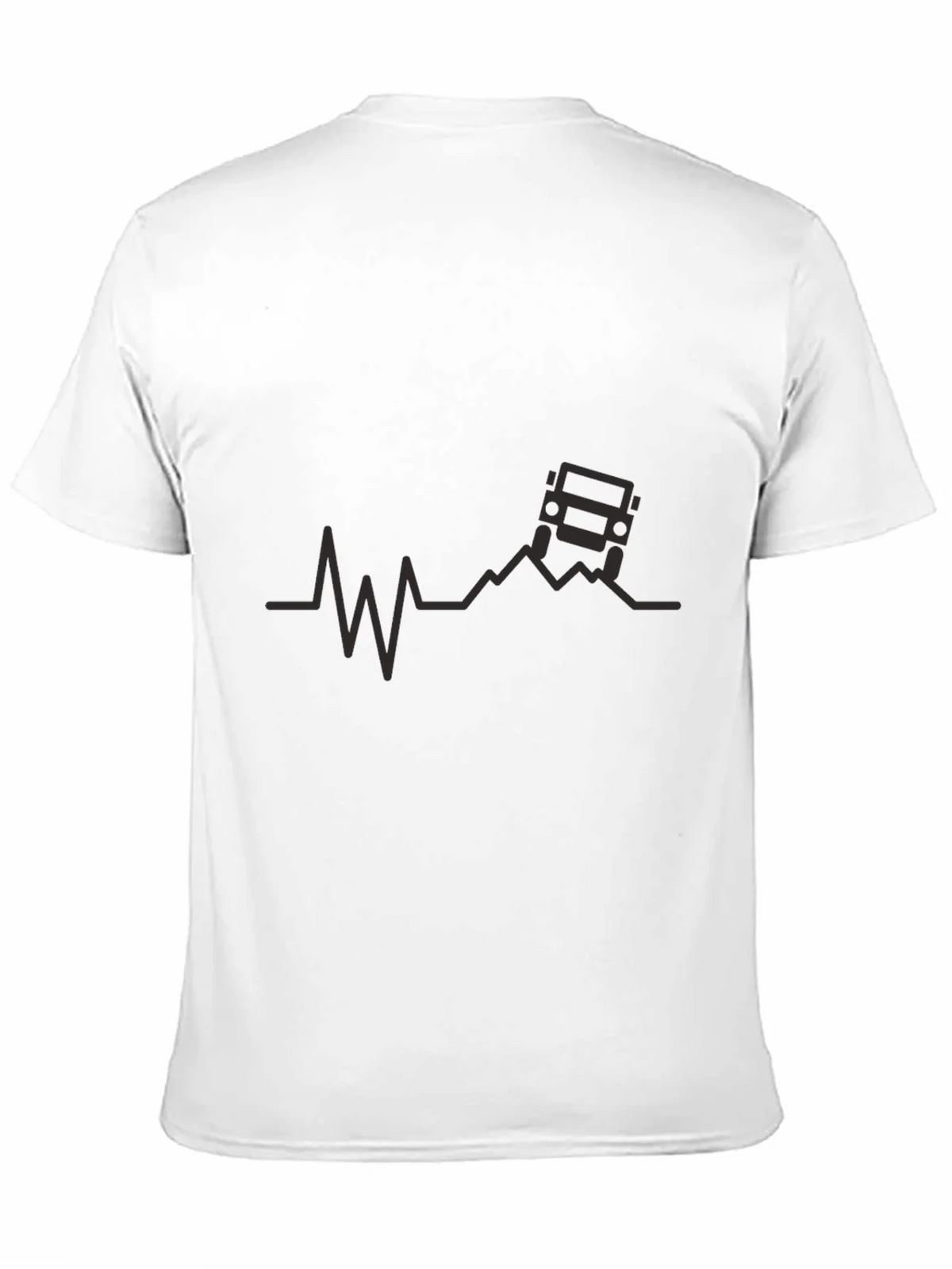 Off-Road Heartbeat T-Shirt - Black Graphic Tee product image 8