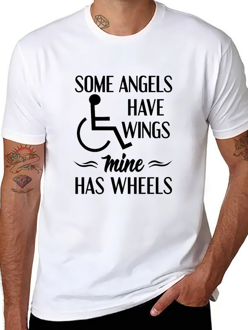 Angels Have Wings Mine Has Wheels T-Shirt product image 7