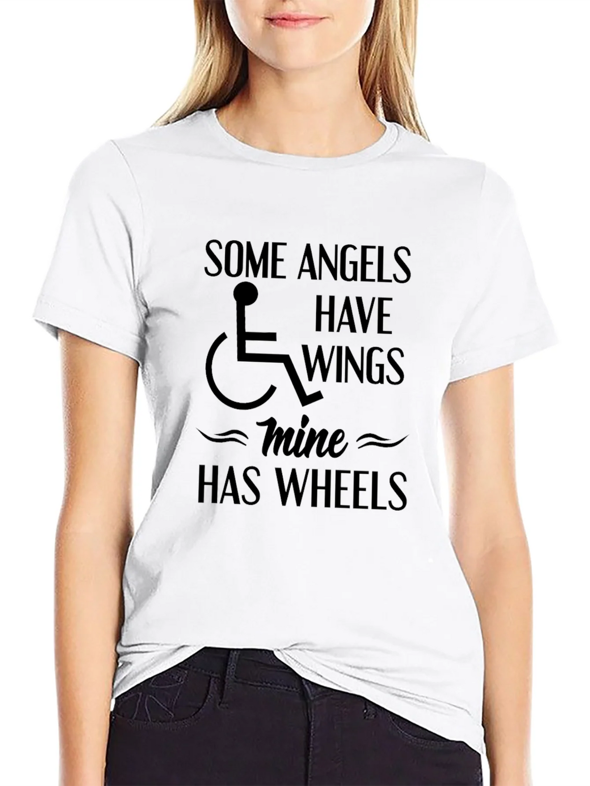 Angels Have Wings Mine Has Wheels T-Shirt product image 8