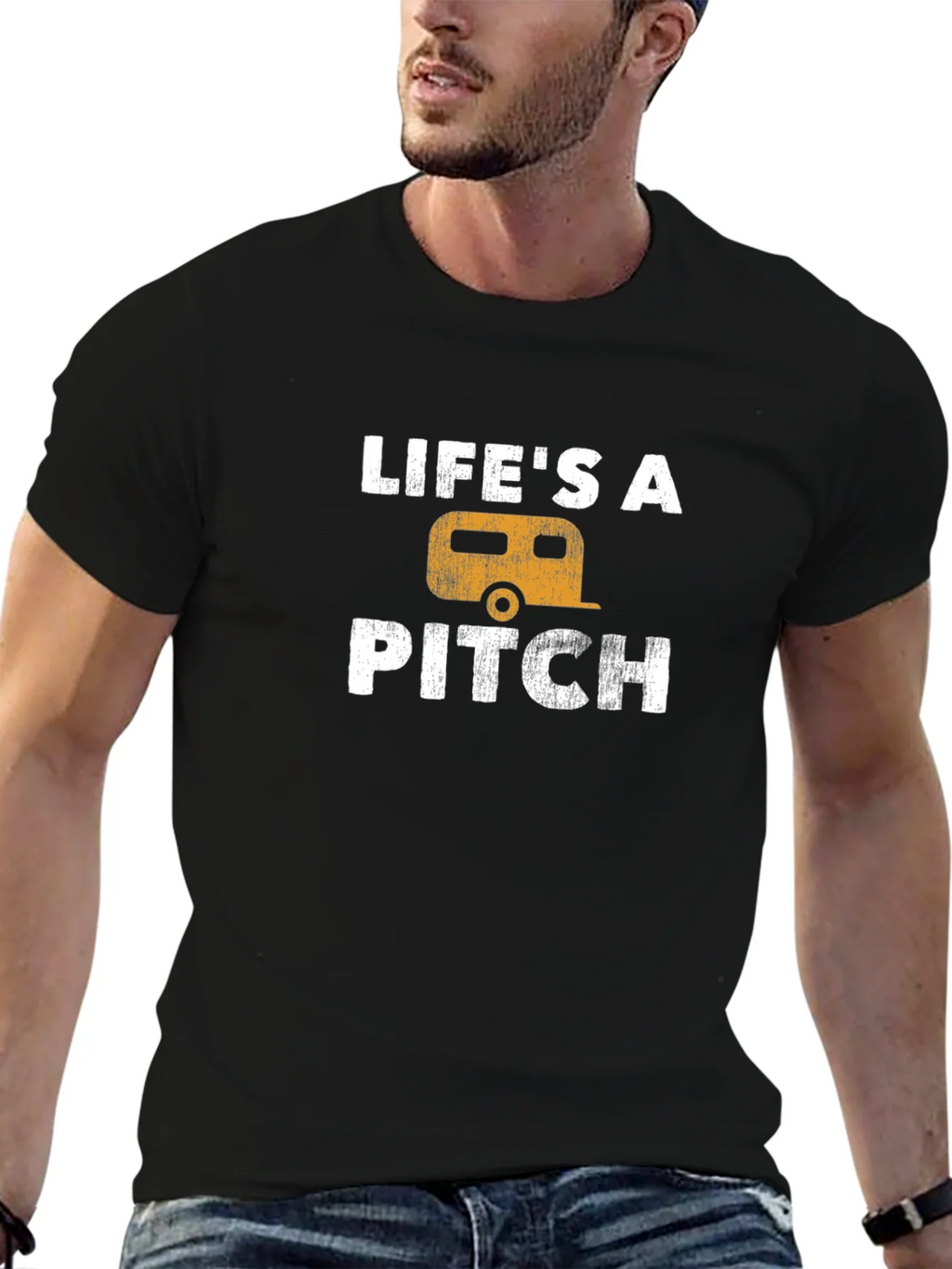 Lifes a Pitch Camping T-Shirt product image 6
