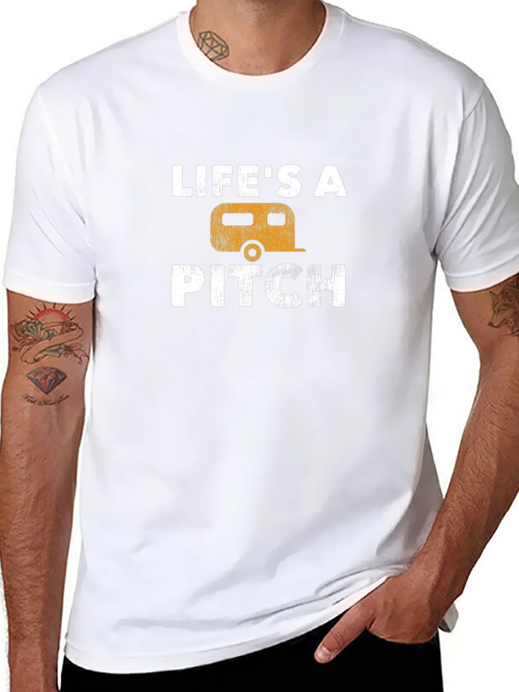 Lifes a Pitch Camping T-Shirt product image 7