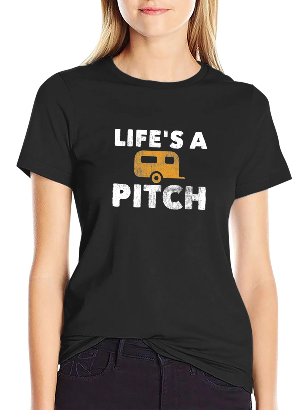 Lifes a Pitch Camping T-Shirt product image 2