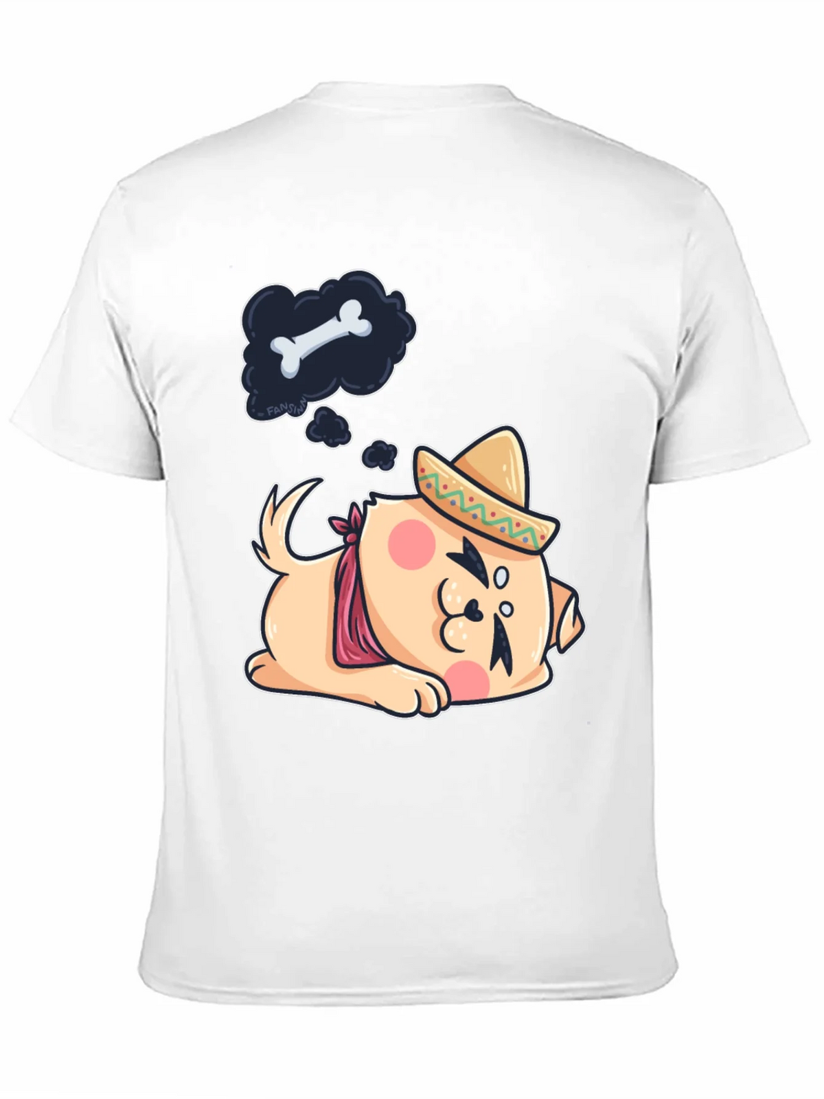 Cute Dog Sombrero Black T-Shirt product image 10