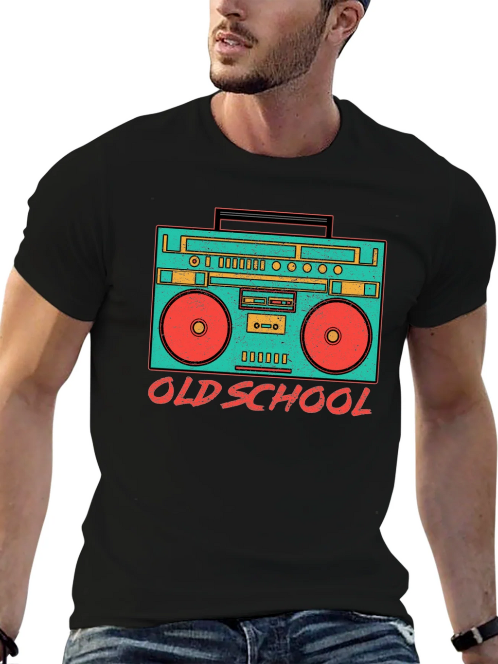 Retro Boombox Old School Graphic T-Shirt product image 6