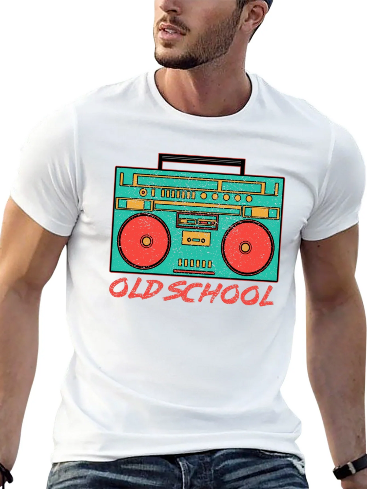 Retro Boombox Old School Graphic T-Shirt product image 12