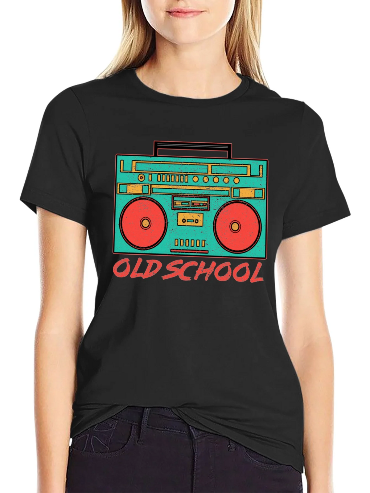 Retro Boombox Old School Graphic T-Shirt product image 2