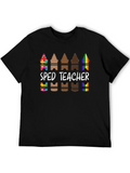 SPED Teacher Crayon T-Shirt - Special Education Tee product image 1