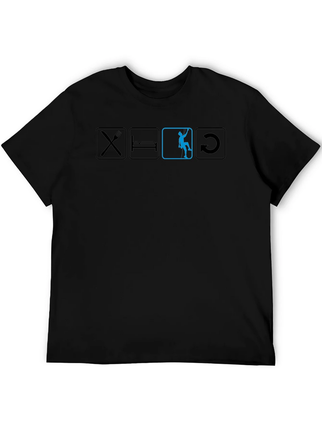Eat Sleep Climb Repeat Black T-Shirt product image 5