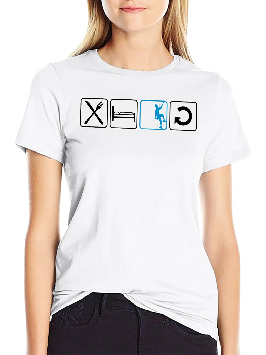 Eat Sleep Climb Repeat Black T-Shirt product image 8