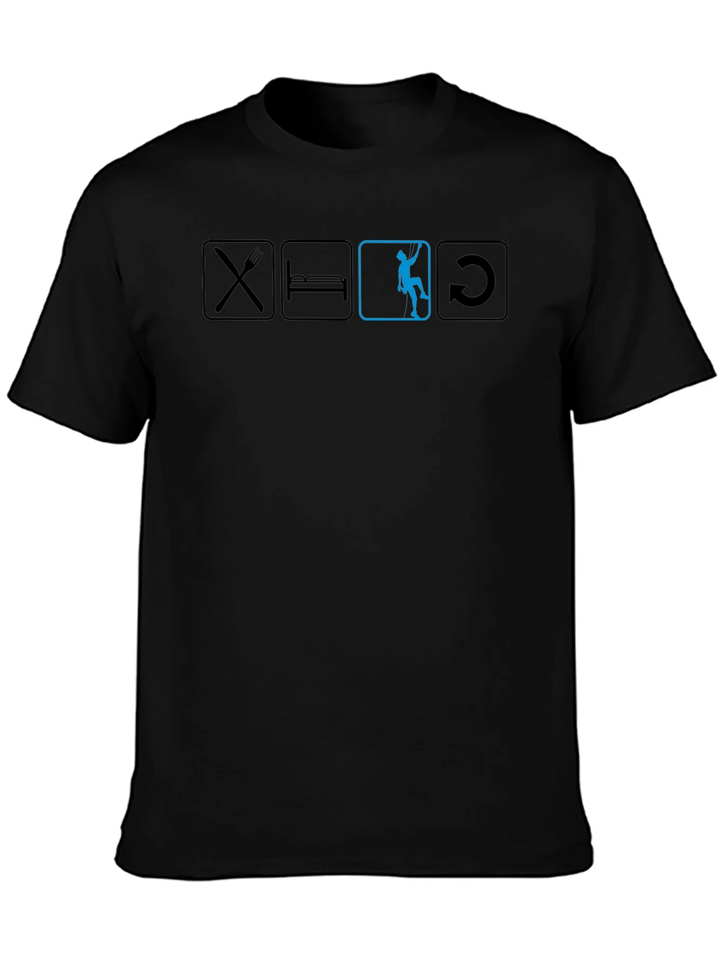 Eat Sleep Climb Repeat Black T-Shirt product image 3