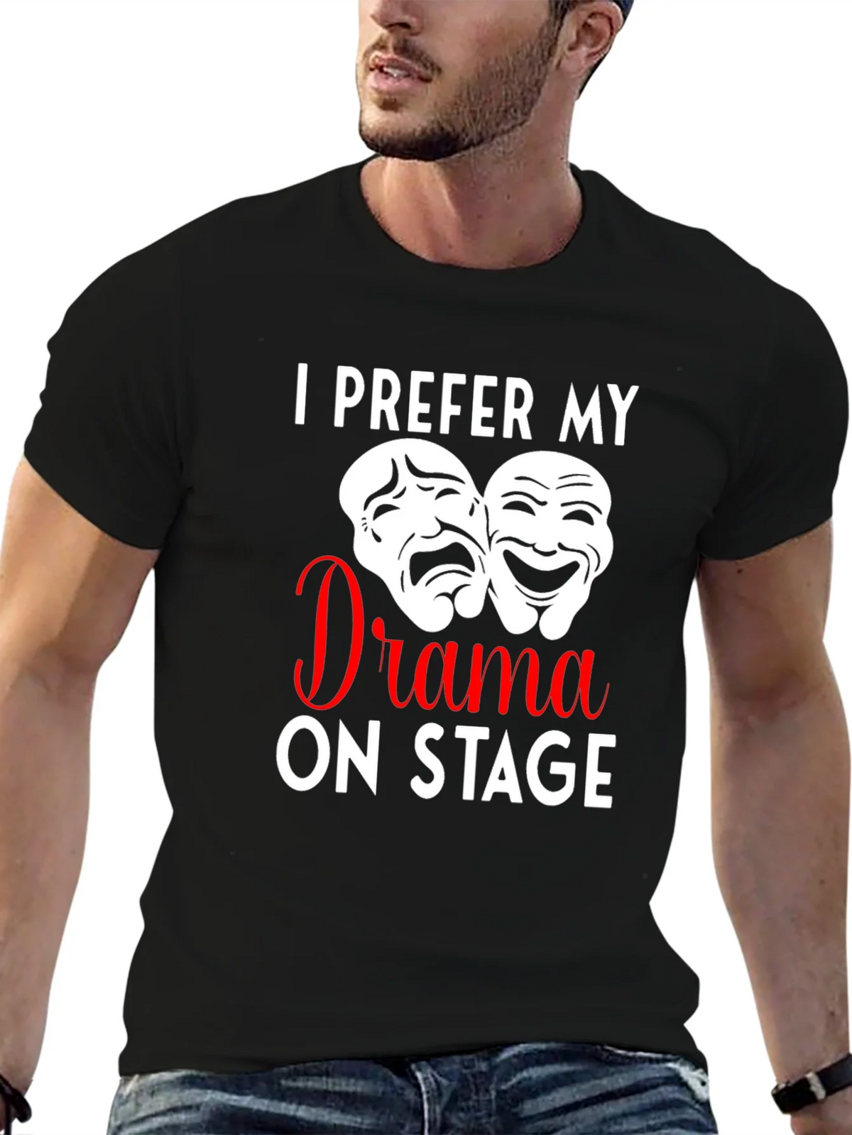 Drama On Stage T-Shirt Theater Mask Design product image 6