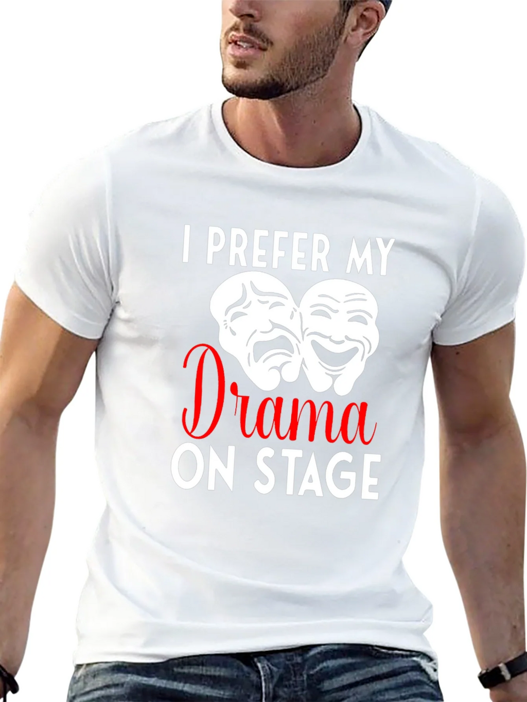 Drama On Stage T-Shirt Theater Mask Design product image 12