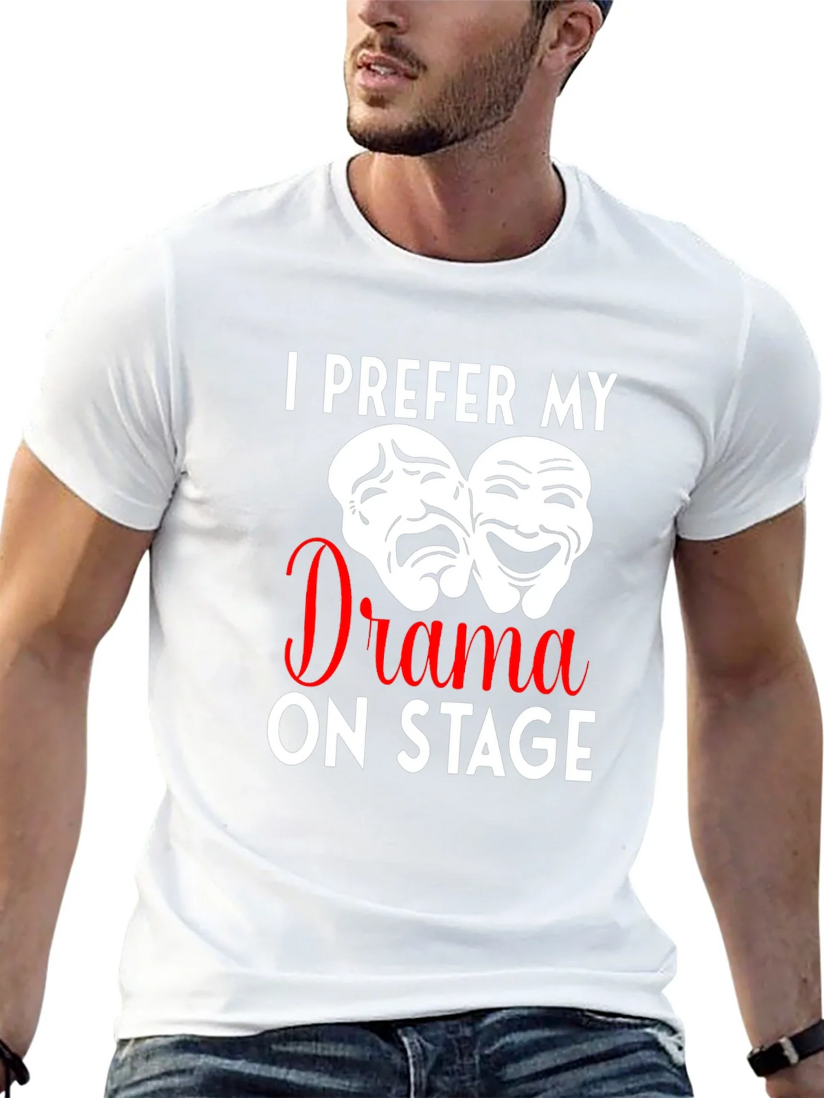 Drama On Stage T-Shirt Theater Mask Design product image 12