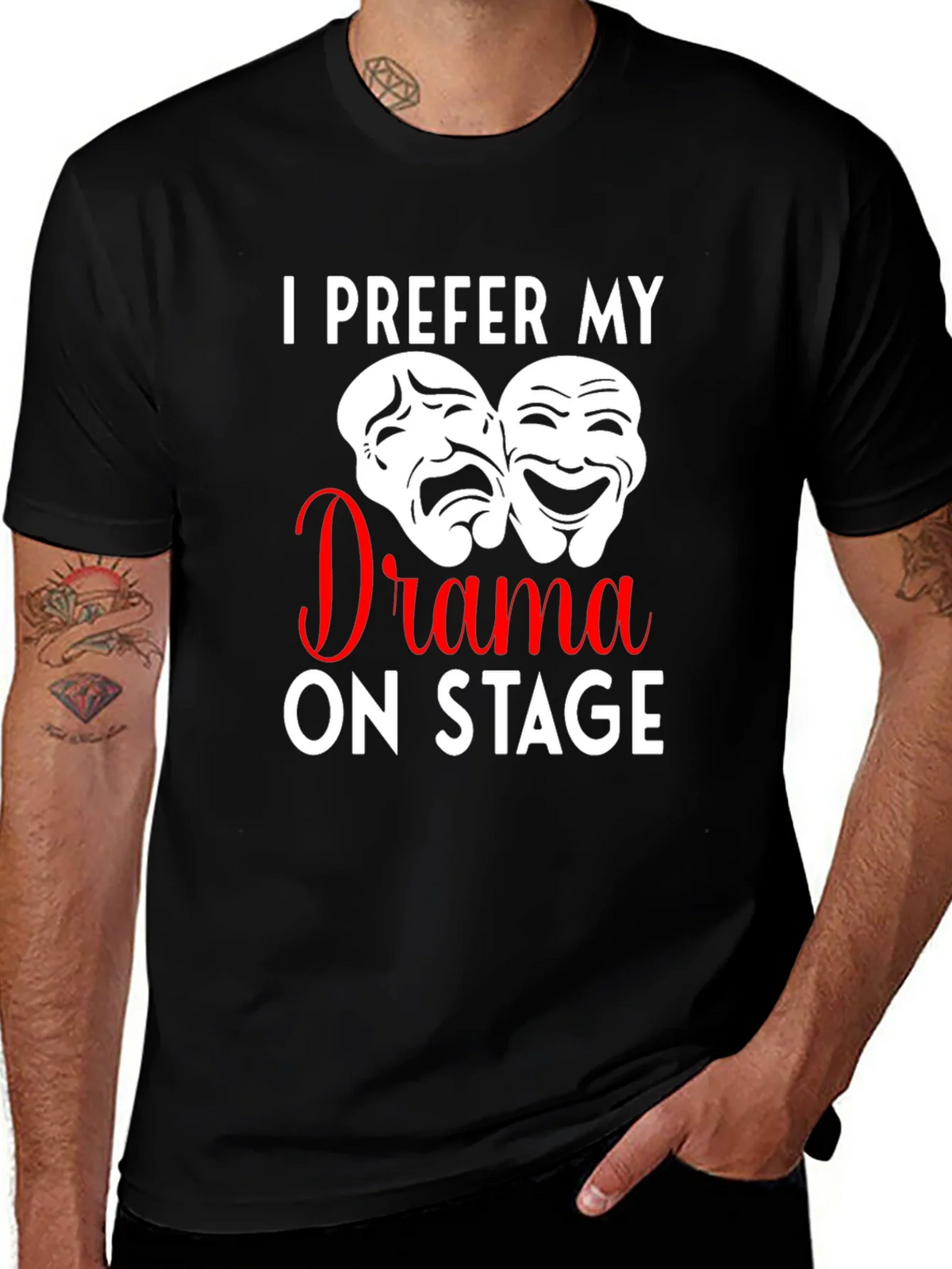 Drama On Stage T-Shirt Theater Mask Design product image 1