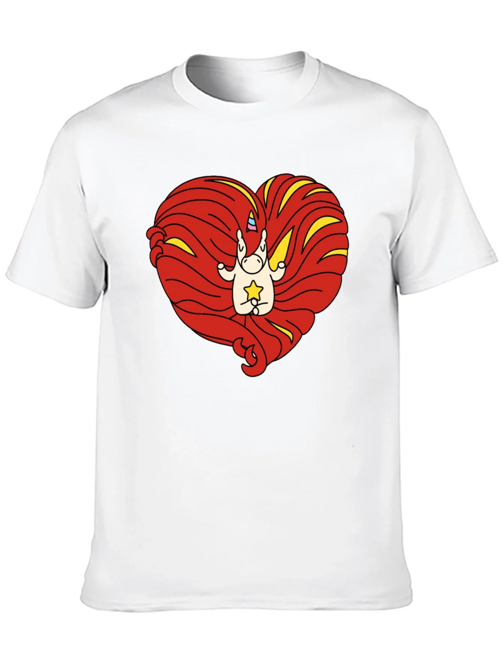 Unicorn Heart Graphic Tee - Mens Black T-Shirt product image 9