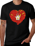 Unicorn Heart Graphic Tee - Mens Black T-Shirt product image 1
