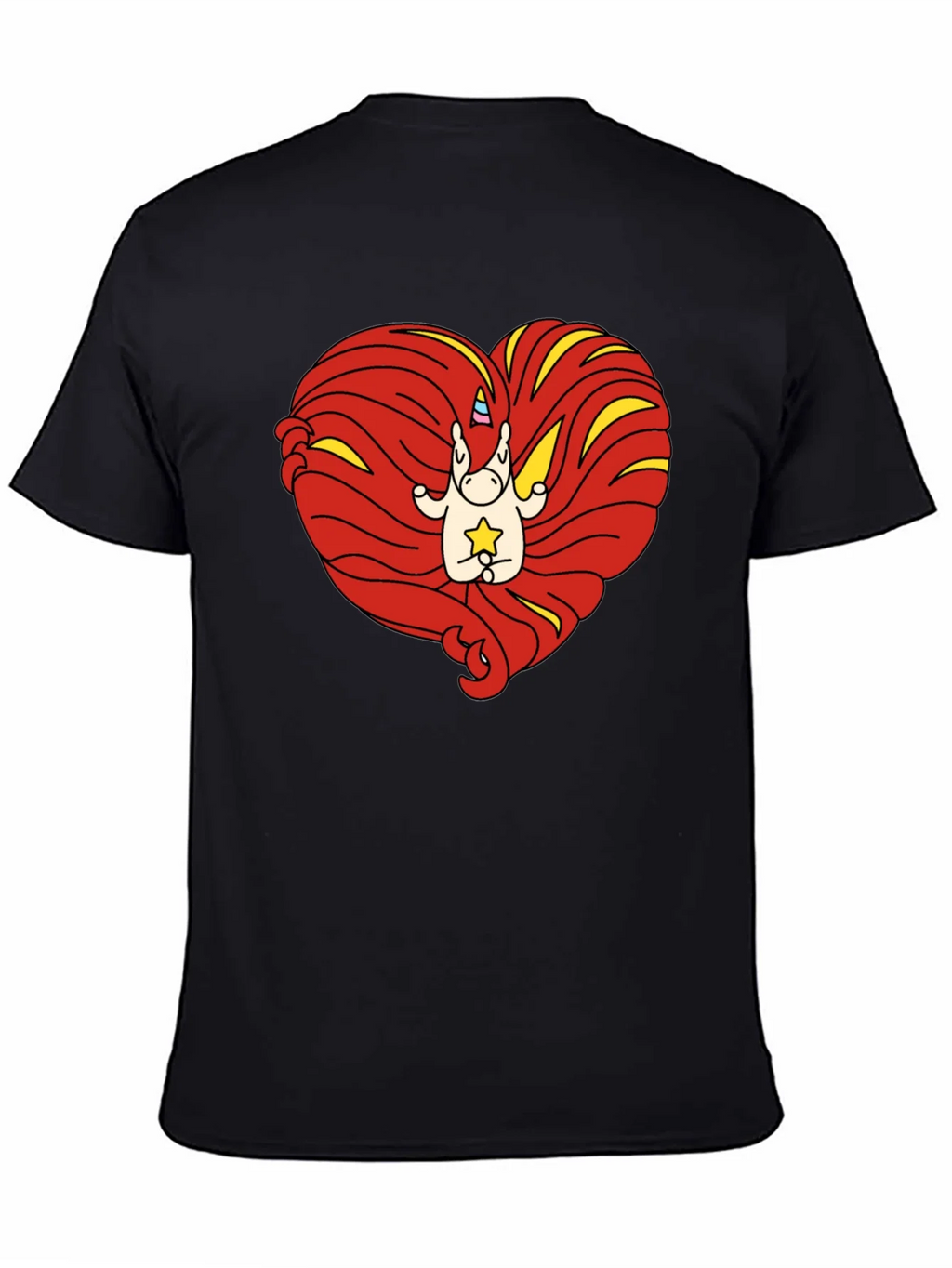Unicorn Heart Graphic Tee - Mens Black T-Shirt product image 4
