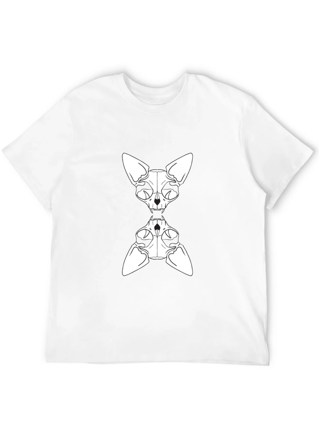 Sphynx Cat Skeleton Graphic Tee - Black product image 10
