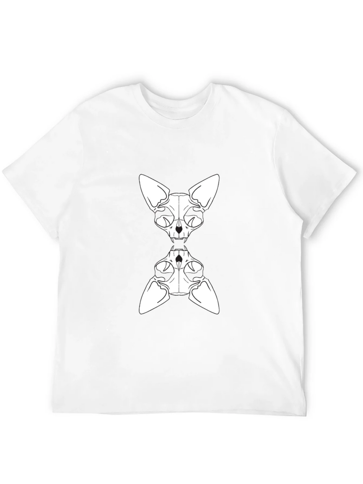 Sphynx Cat Skeleton Graphic Tee - Black product image 10