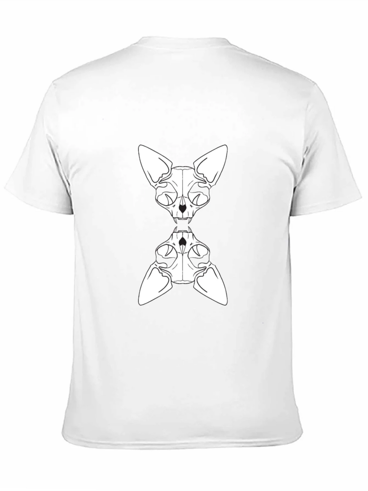 Sphynx Cat Skeleton Graphic Tee - Black product image 9