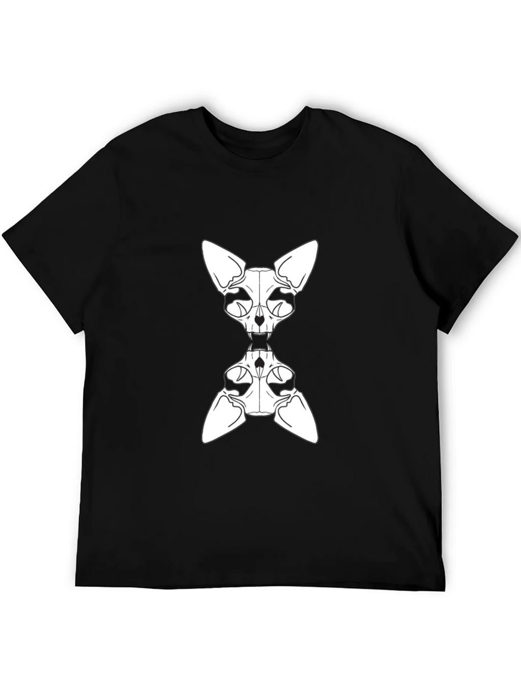 Sphynx Cat Skeleton Graphic Tee - Black product image 4