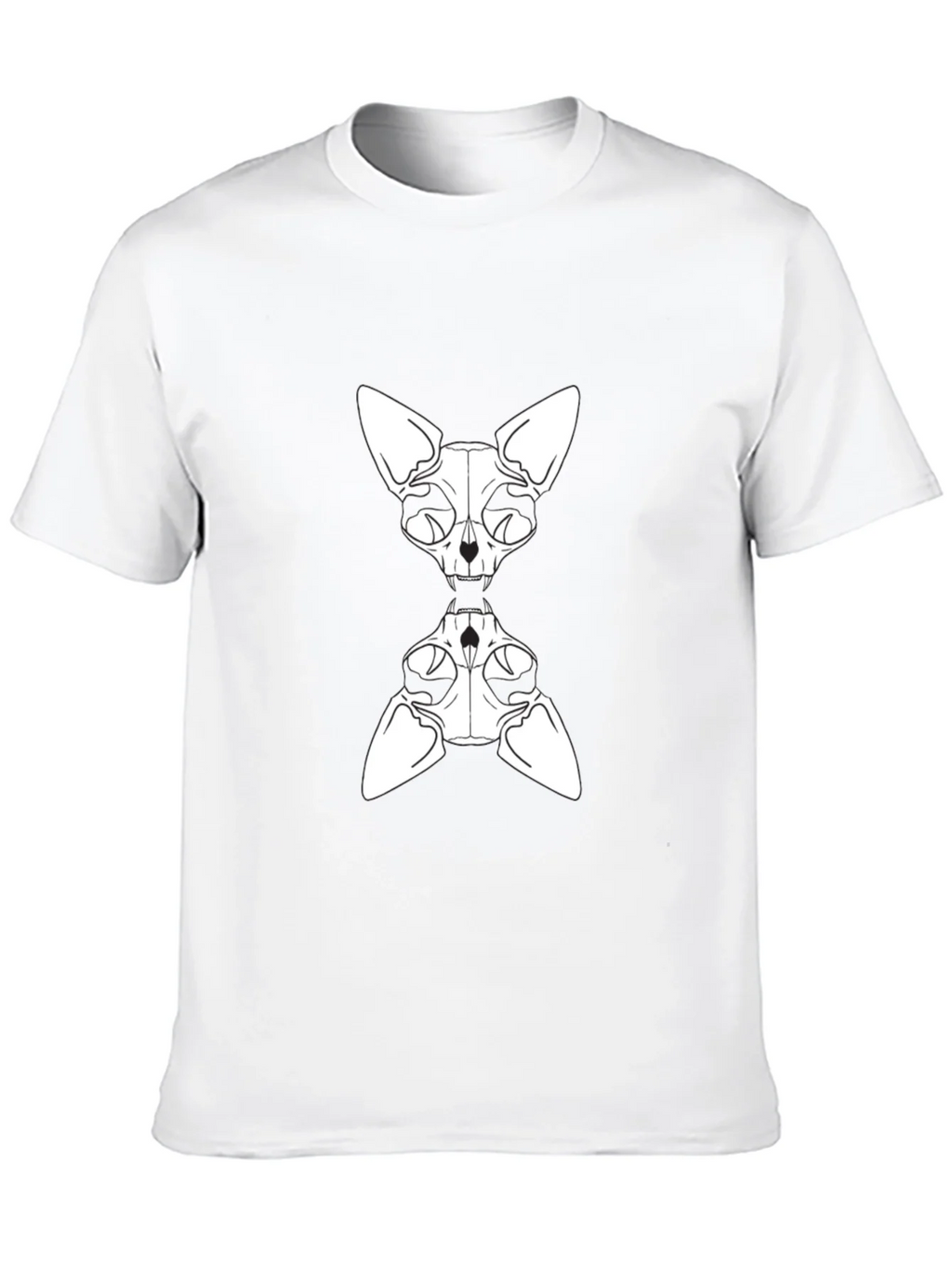 Sphynx Cat Skeleton Graphic Tee - Black product image 8