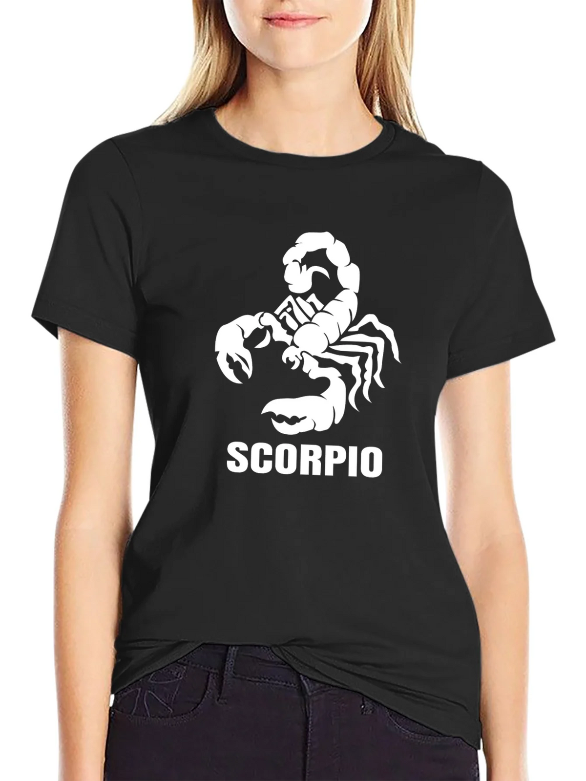 Scorpio Zodiac Graphic Tee - Black Cotton T-Shirt product image 2