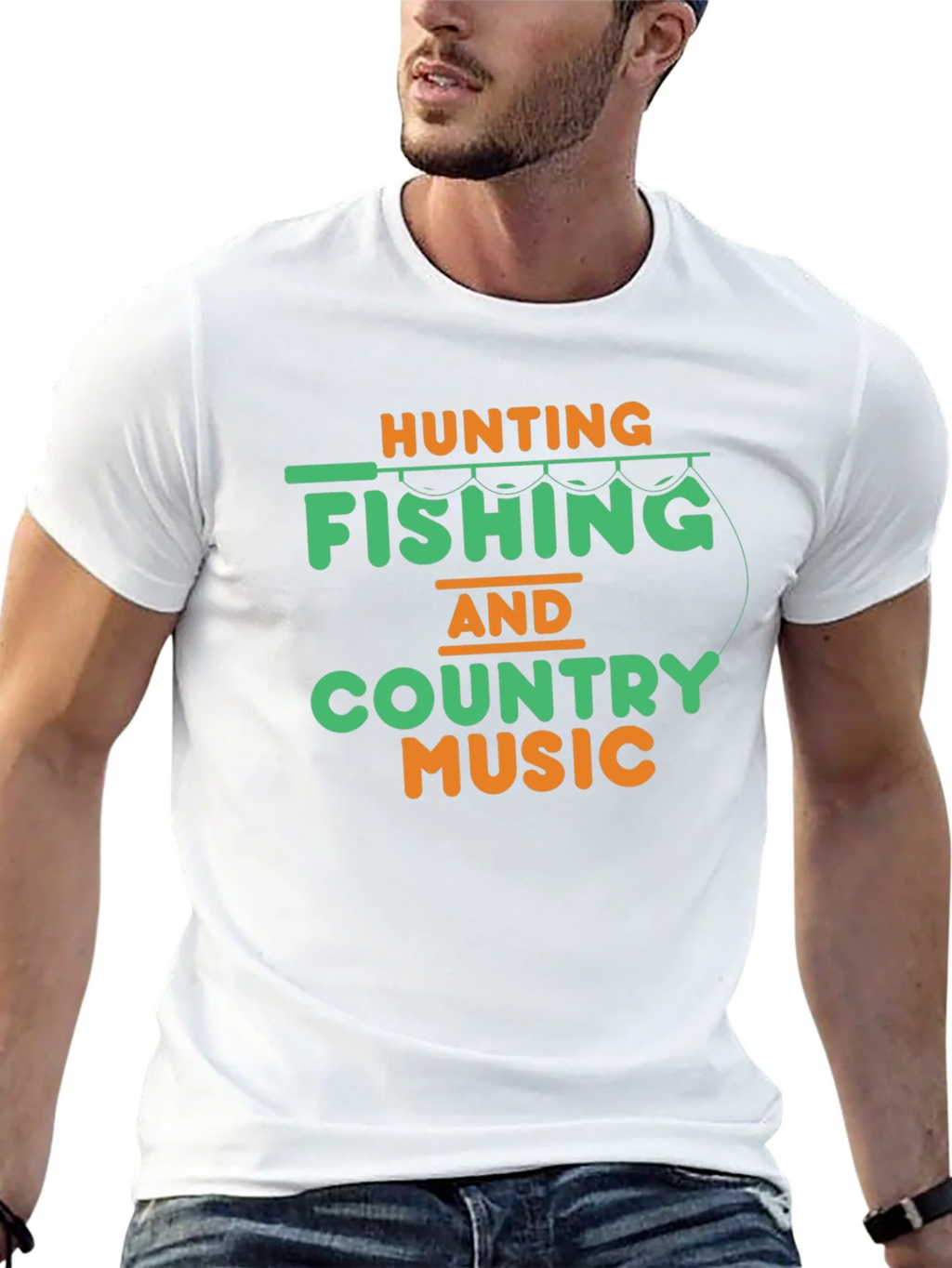 Hunting Fishing & Country Music T-Shirt product image 10