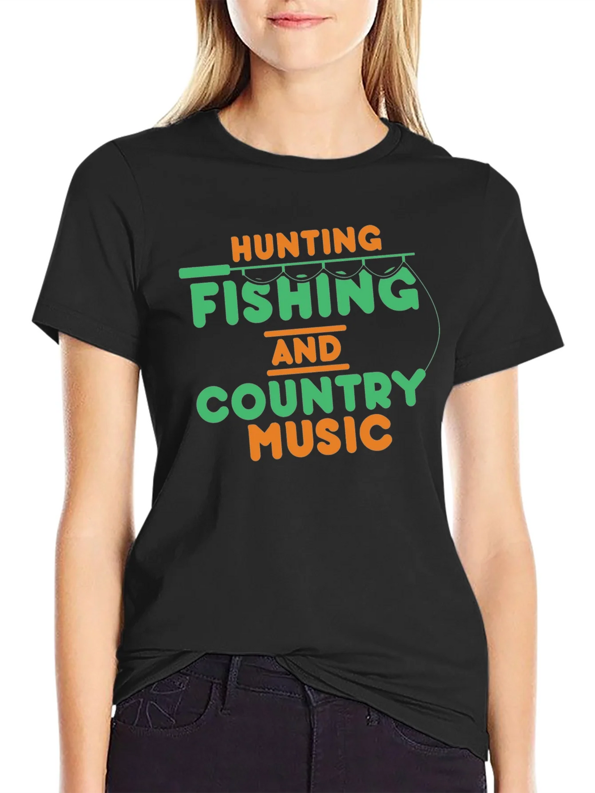 Hunting Fishing & Country Music T-Shirt product image 2