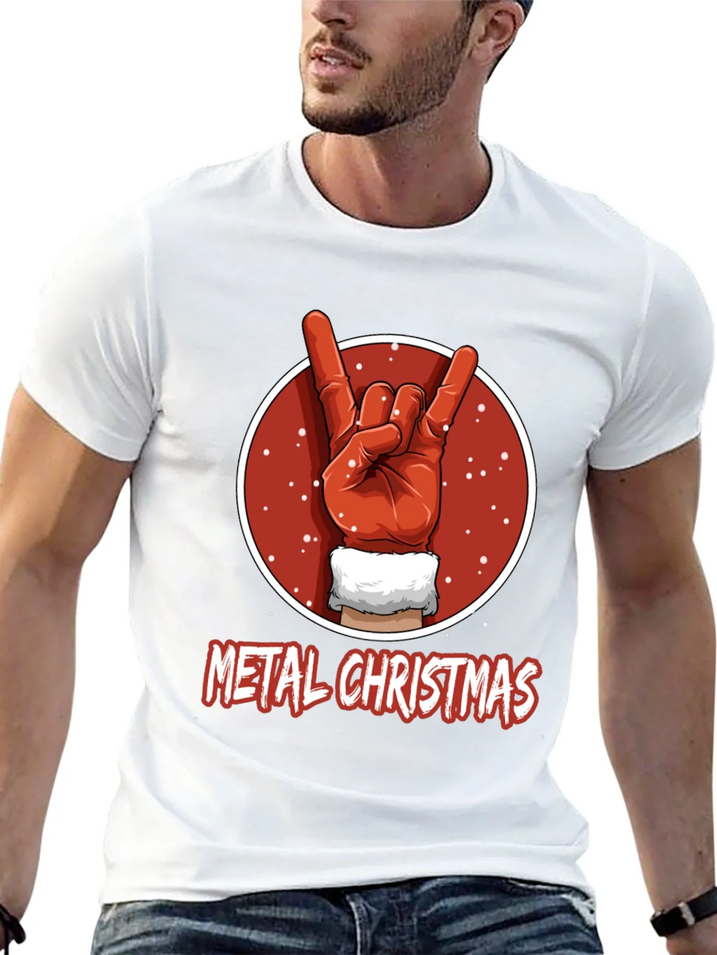 Metal Christmas T-Shirt - Rock On Santa! product image 12