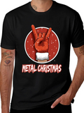 Metal Christmas T-Shirt - Rock On Santa! product image 1