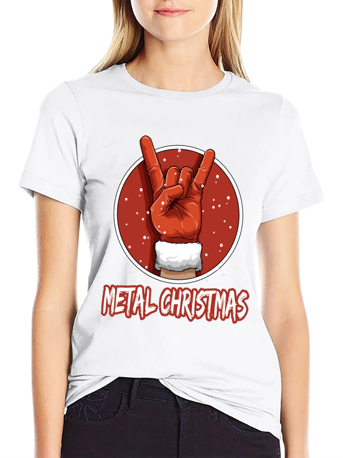 Metal Christmas T-Shirt - Rock On Santa! product image 8