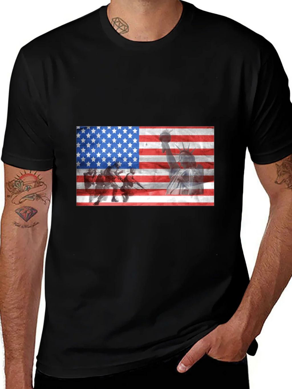 USA Flag Liberty Graphic T-Shirt product image 1