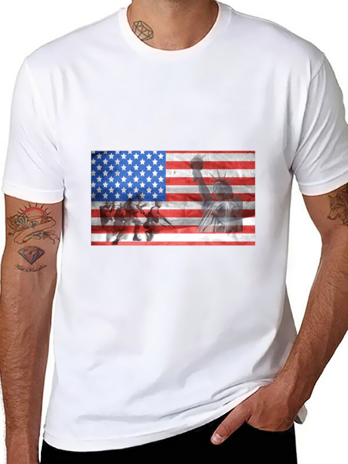 USA Flag Liberty Graphic T-Shirt product image 7