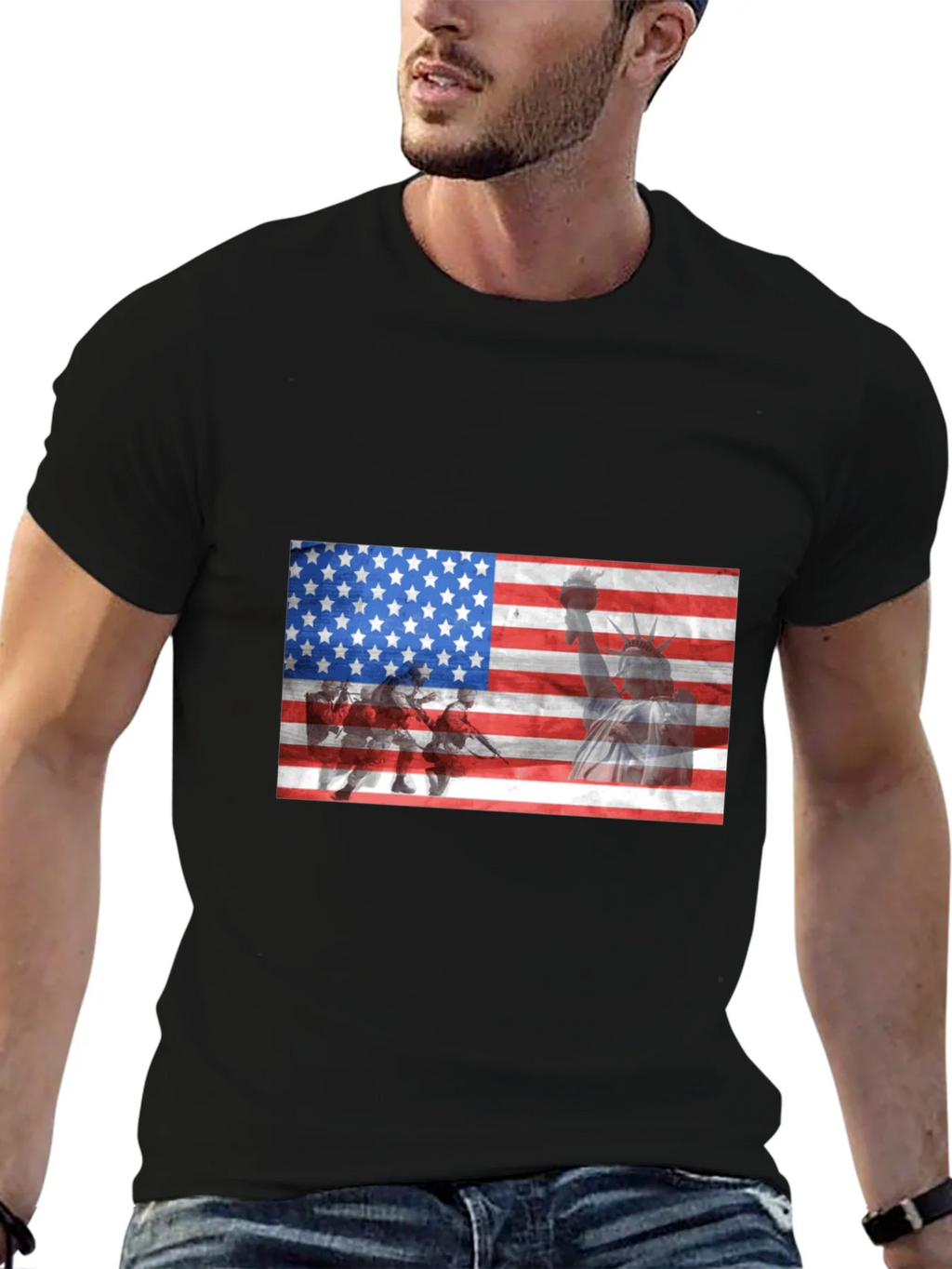 USA Flag Liberty Graphic T-Shirt product image 6