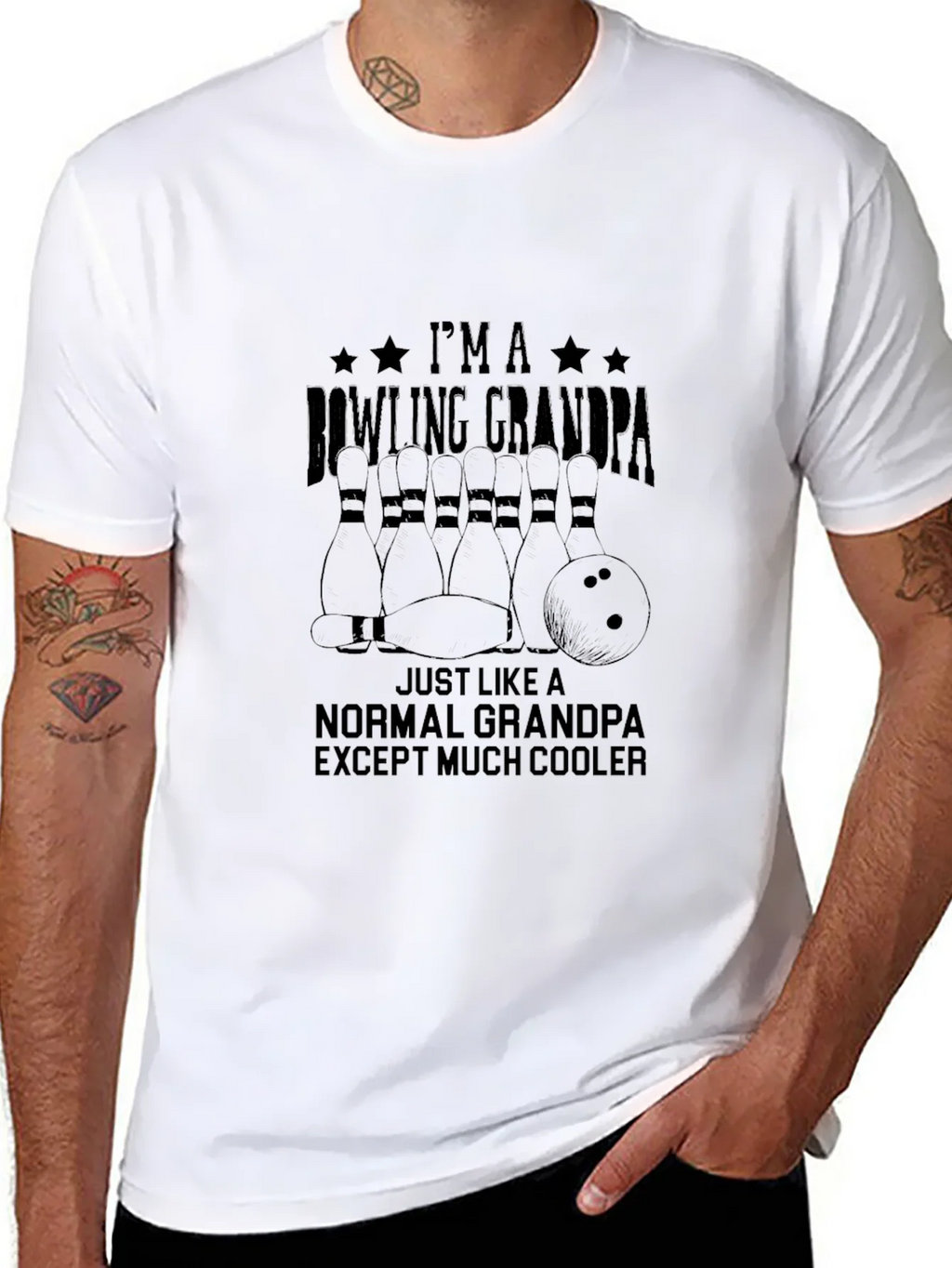 Bowling Grandpa T-Shirt - Cool Grandfather Tee product image 7