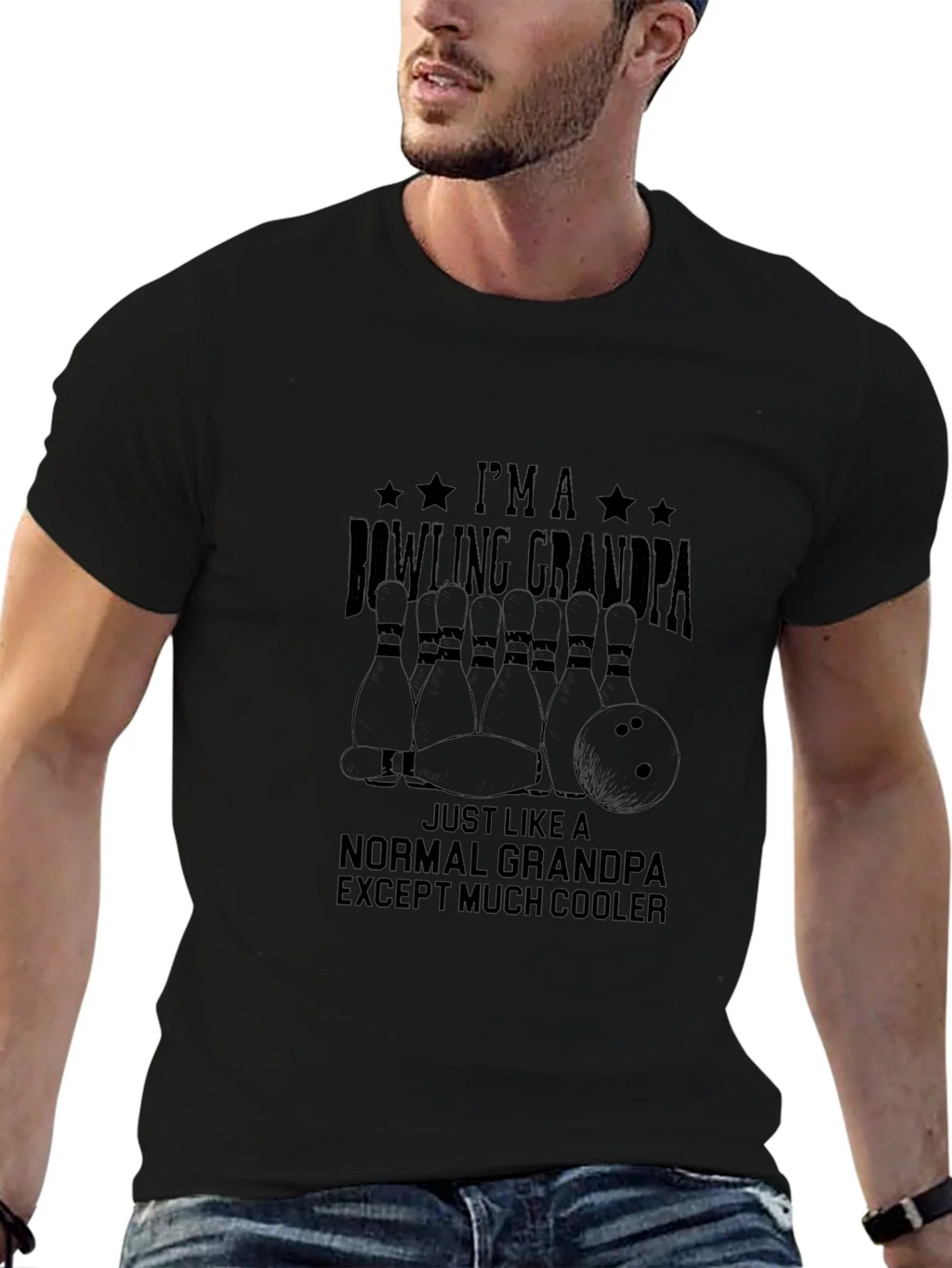 Bowling Grandpa T-Shirt - Cool Grandfather Tee product image 6