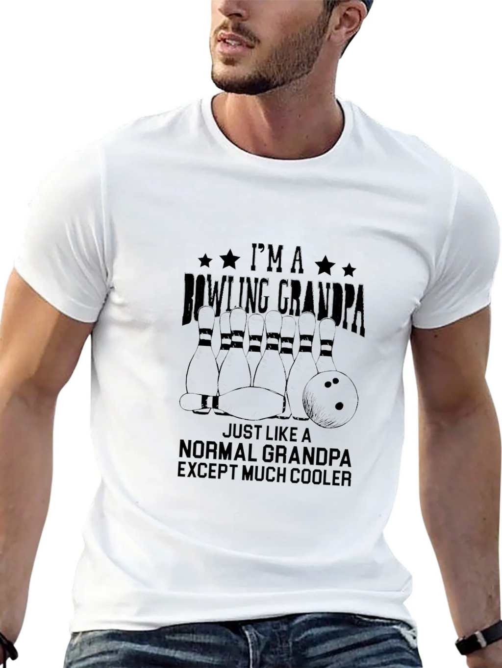 Bowling Grandpa T-Shirt - Cool Grandfather Tee product image 12