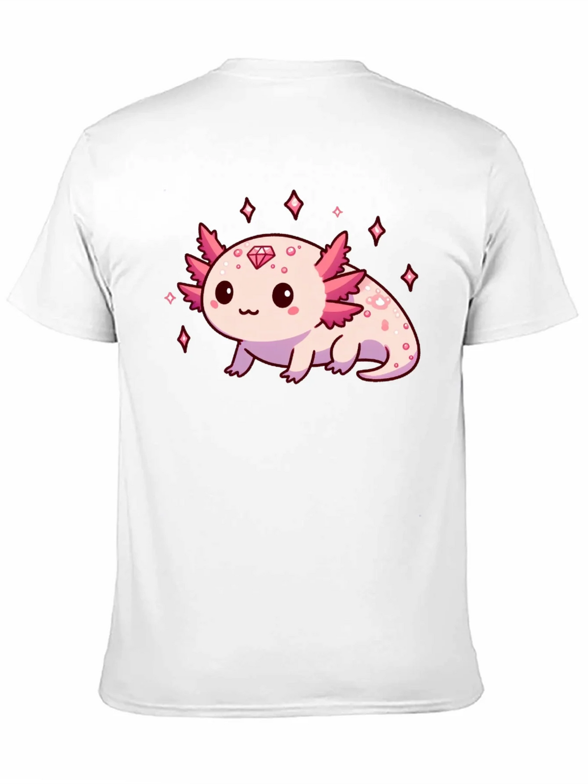 Axolotl Diamond Black T-Shirt - Cute & Stylish product image 9