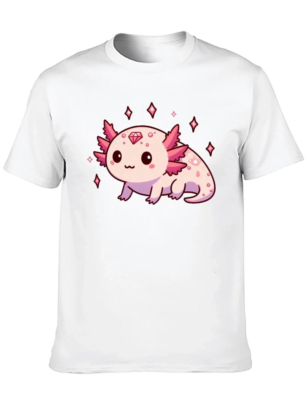 Axolotl Diamond Black T-Shirt - Cute & Stylish product image 8