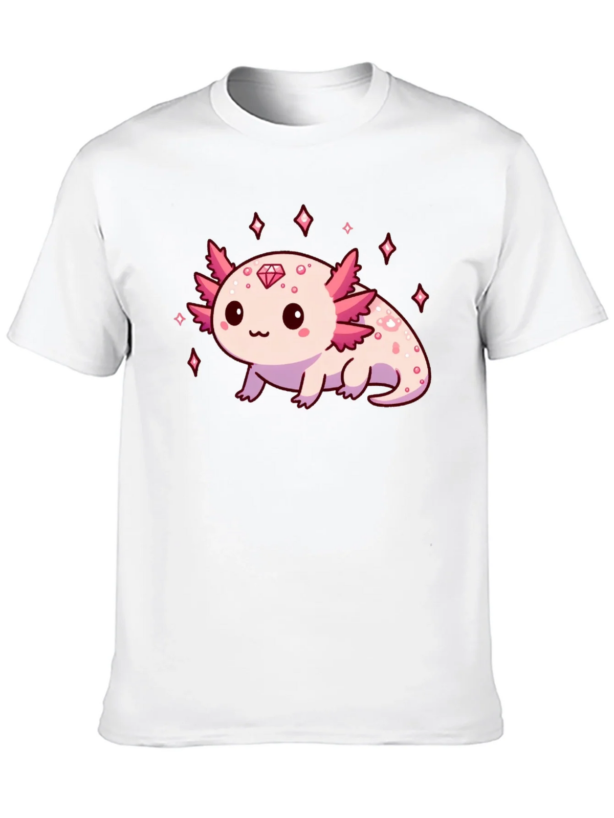 Axolotl Diamond Black T-Shirt - Cute & Stylish product image 8