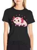 Axolotl Diamond Black T-Shirt - Cute & Stylish product image 1