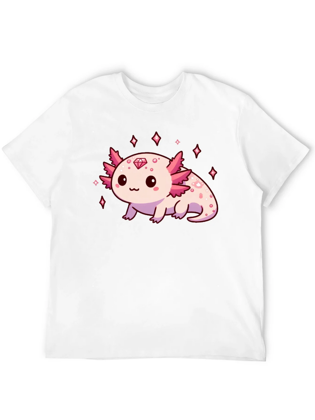 Axolotl Diamond Black T-Shirt - Cute & Stylish product image 10